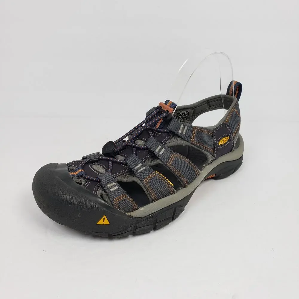 Keen Newport H2 Mens Sz 7.5 Gray Blue Outdoor Waterproof Fisherman Sandals Shoes